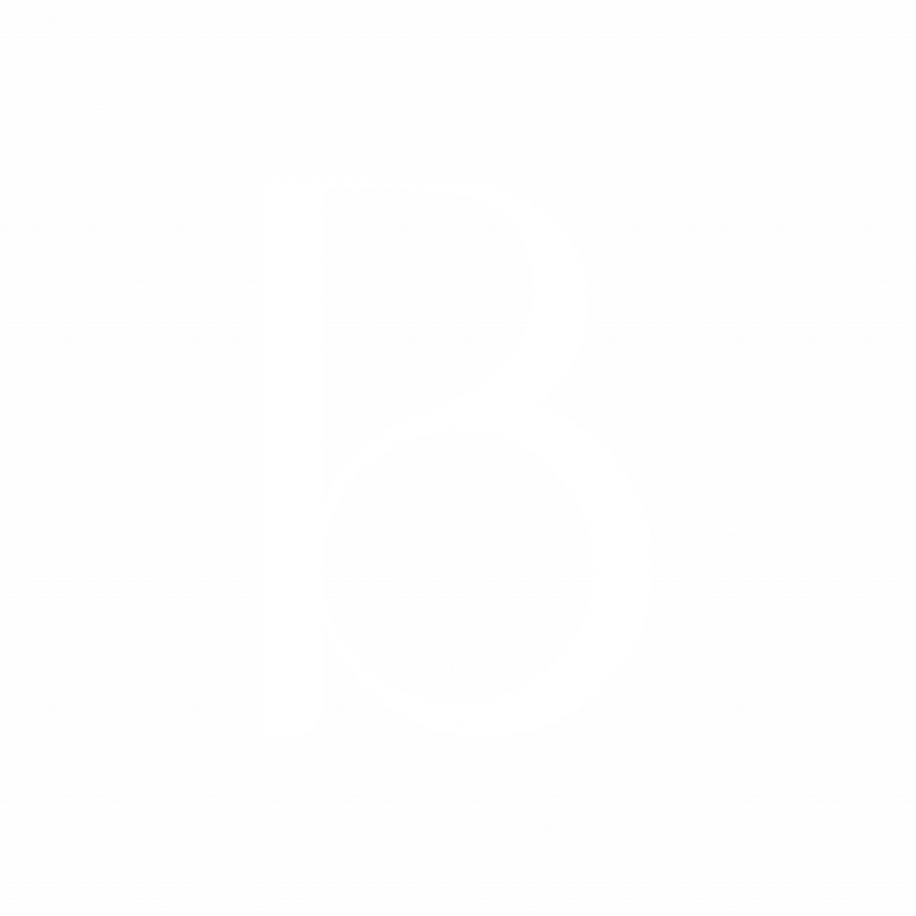 Ein minimalistischer, stilisierter weißer Buchstabe B auf hellgrauem Hintergrund, mit klaren Linien und modernem Aussehen gestaltet.